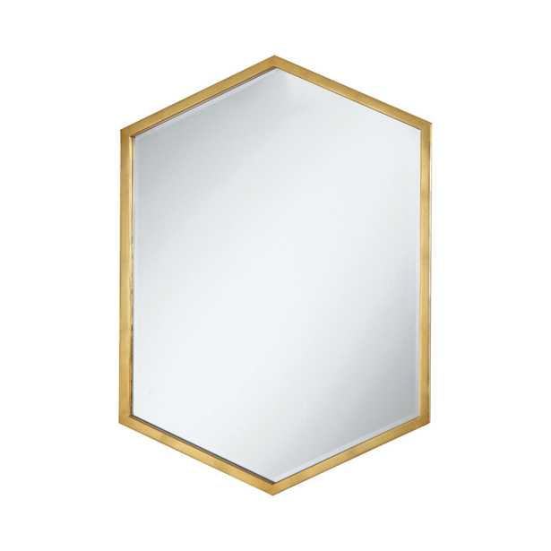 Hexagon Shaped Wall Mirror Gold - Coaster