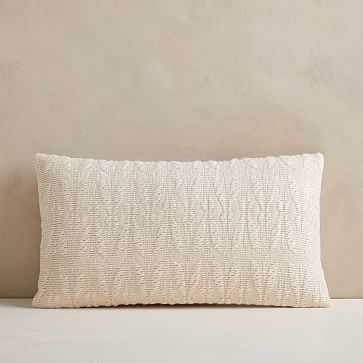 Mariposa Pillow Cover, 12"x21", White - West Elm