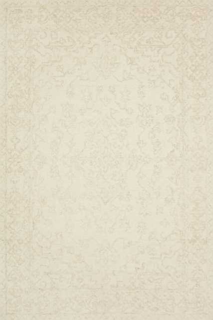 ANNIE ANN-04 White / Lt Grey 7'-9" x 9'-9" - Magnolia Home by Joana Gaines Crafted by Loloi Rugs