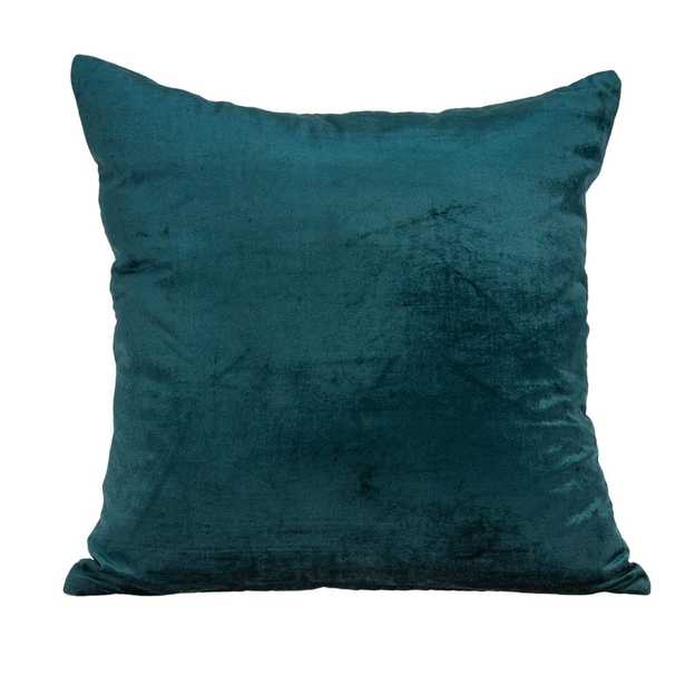 PARKLAND COLLECTION Bento Teal Solid Bolster Throw Pillow, Blue - Home Depot