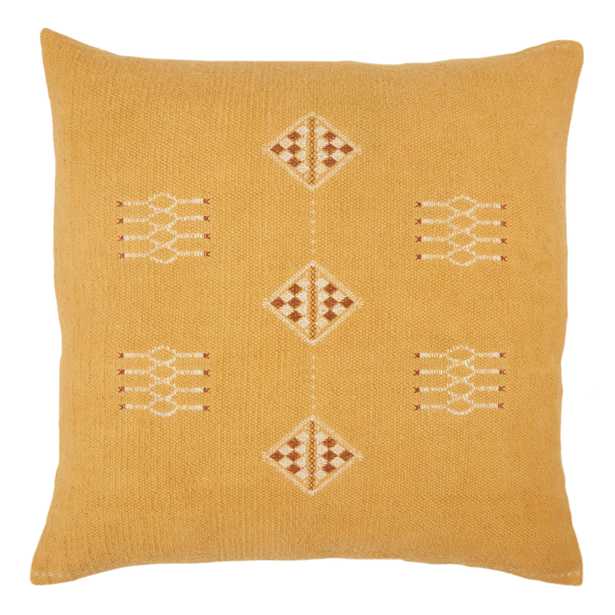 Design (US) Yellow 22"X22" Pillow - Collective Weavers