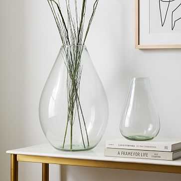 Pure Glass Vase, Raindrop Small and Extra Large, Clear, Set of 2 - West Elm