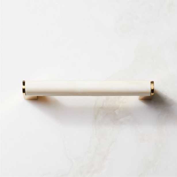 Suri Unlacquered Brass and Ivory Bone Handle 5" - CB2