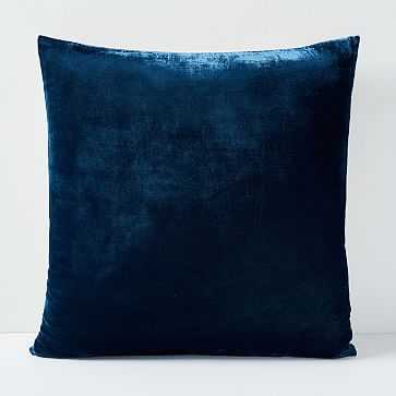 Lush Velvet Pillow Cover, 18"x18", Regal Blue - West Elm