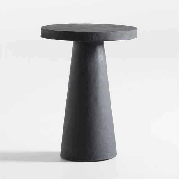 Willy Charcoal Pedestal Side Table by Leanne Ford (Delivery estimated March) - Crate and Barrel