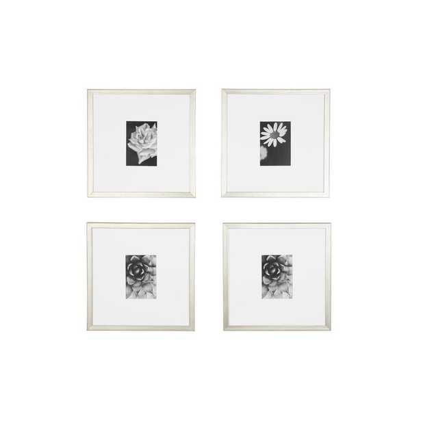 StyleWell Silver Frame with White Matte Gallery Wall Picture Frames (Set of 4) - Home Depot