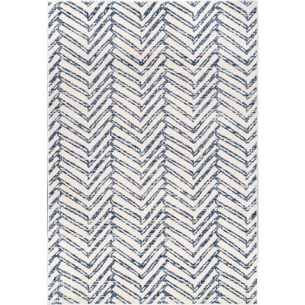 Geometric Rosanne Blue 5 ft. x 7 ft. 5 in. Area Rug - Home Depot