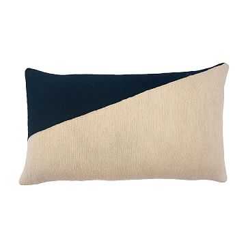 Marianne Triangle Pillow Hand, Embroidered Black Pillow - West Elm