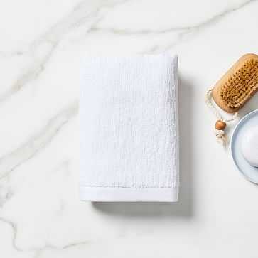 Organic Quick-Dry Textured Towel, Hand Towel, White - West Elm