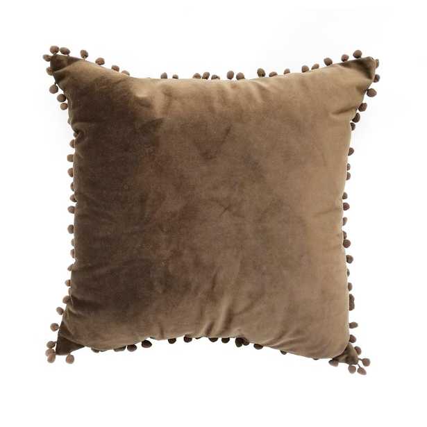 Pompom Dark Standard Chocolate Decorative Pillow, Dark Chocolate - Home Depot