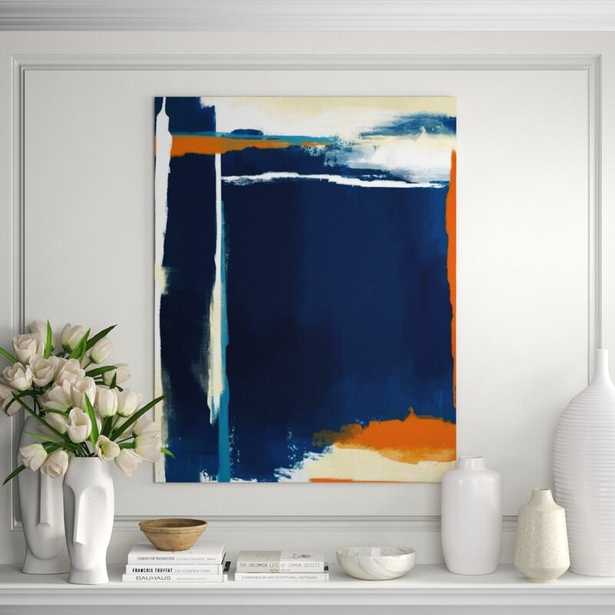 Chelsea Art Studio 'Composition of Blue and Orange III' Print Format: Outdoor, Size: 46" H x 36" W - Perigold