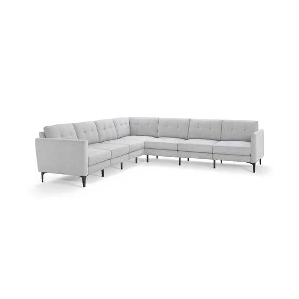 The Arch Nomad 7-Seat Corner Sectional in Crushed Gravel - Burrow