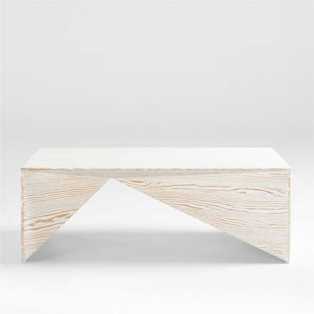 Nord Rectangular Whitewash Wood Coffee Table - Crate and Barrel