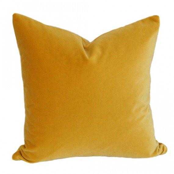 Golden Yellow Velvet - 20x20 pillow cover - Arianna Belle