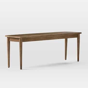 Modern Farmhouse Dining Bench Carob West Elm Farmhouse dining tables typically feature natural wood or distressed paint finishes.
