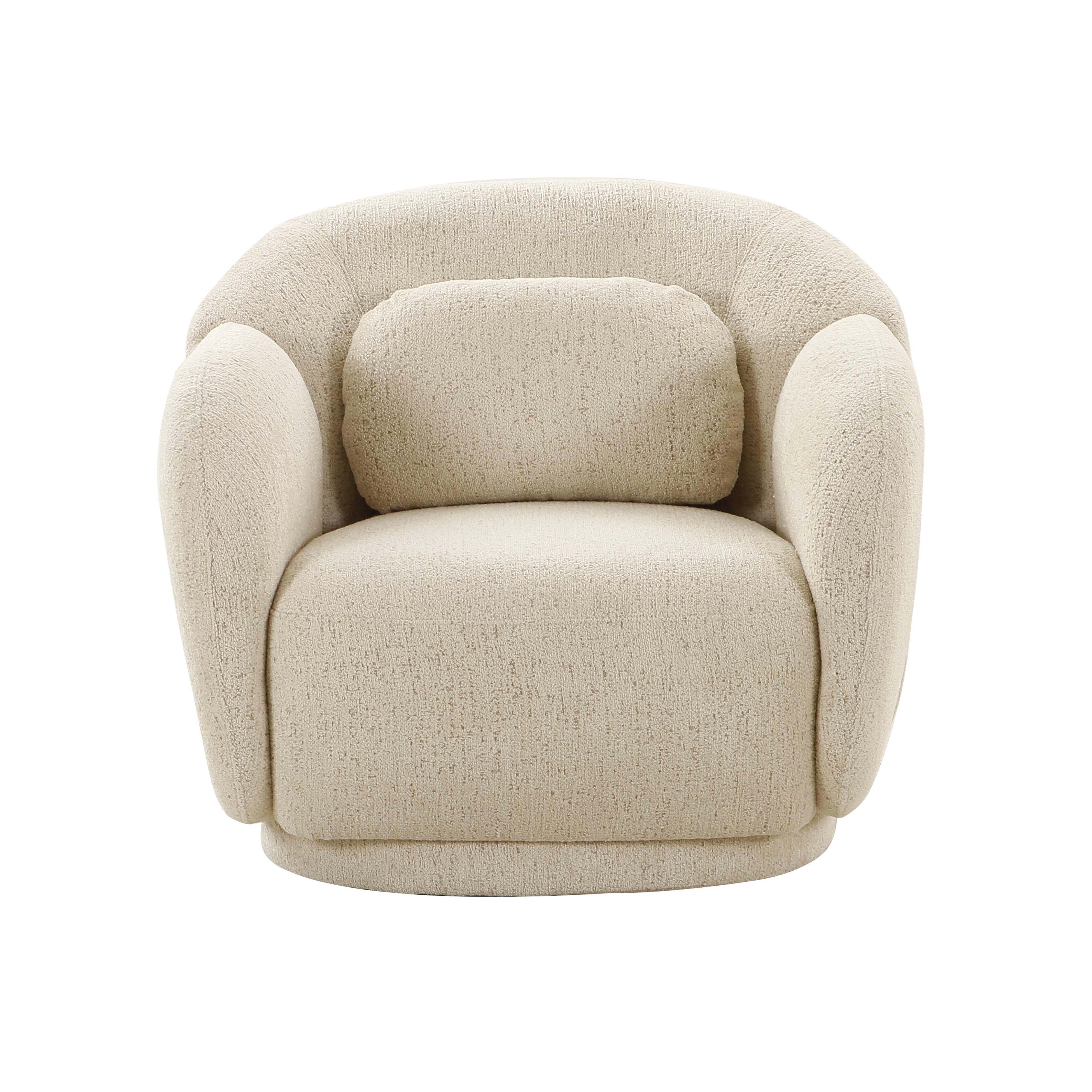 Misty Cream Boucle Accent Chair - Image 0