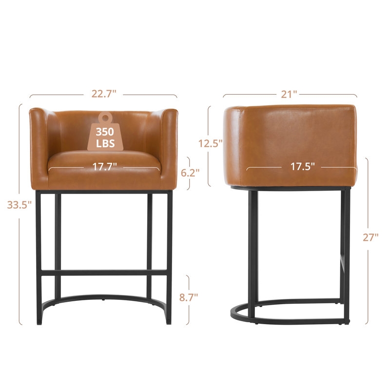 Charney Upholstered Counter Stool (Set of 3) - Image 2