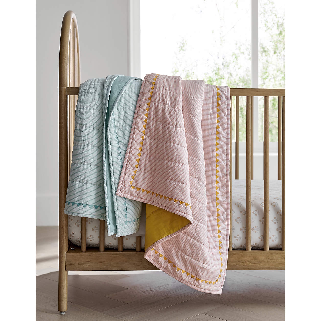 Canyon Natural Spindle Wood Convertible Baby Crib by Leanne Ford - Image 13