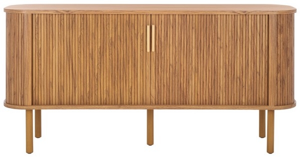 Tealla Sideboard/Media Stand - Oak / Gold - Safavieh - Image 0