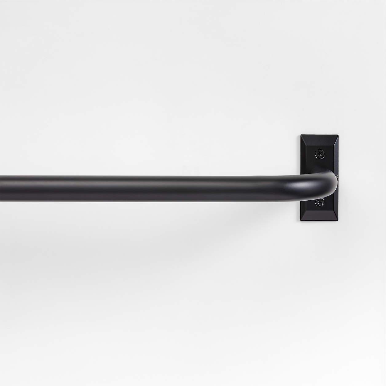 Matte Black 1" Room Darkening Curtain Rod 90"-144" - Image 0