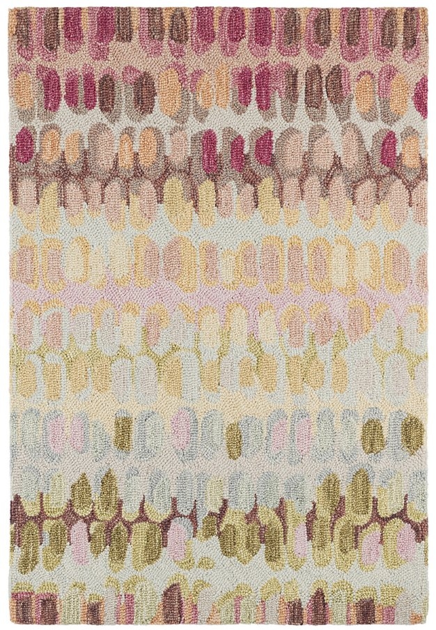 PAINT CHIP PASTEL MICRO HOOKED WOOL RUG Runner - Image 0