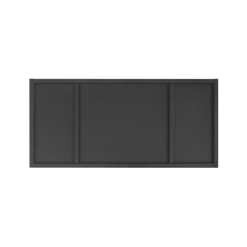 Tall Bookcase with Closed and Open Storage - Coastal Oak/ Black - Image 4