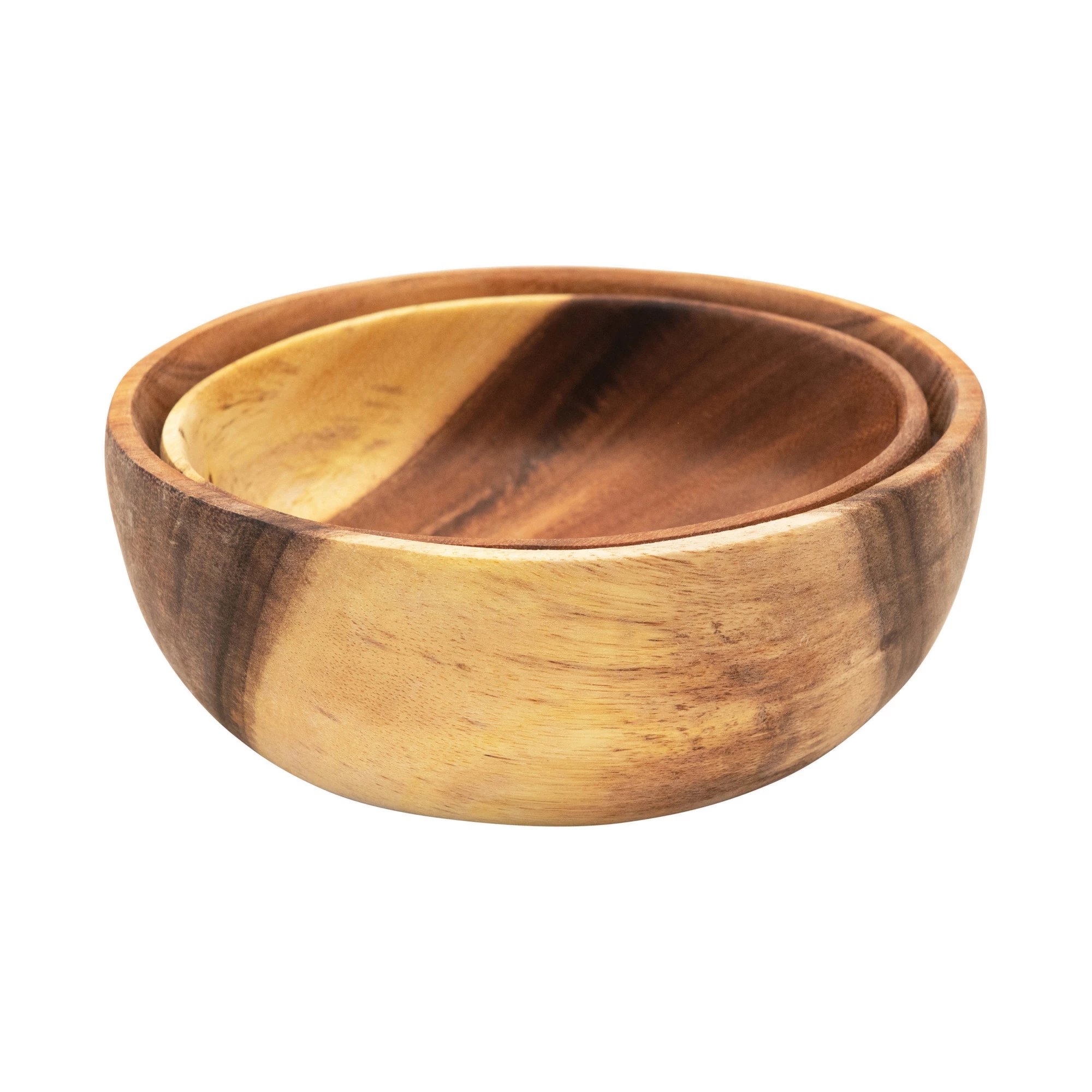 Acacia Wood Bowls, Set of 2 - Image 1