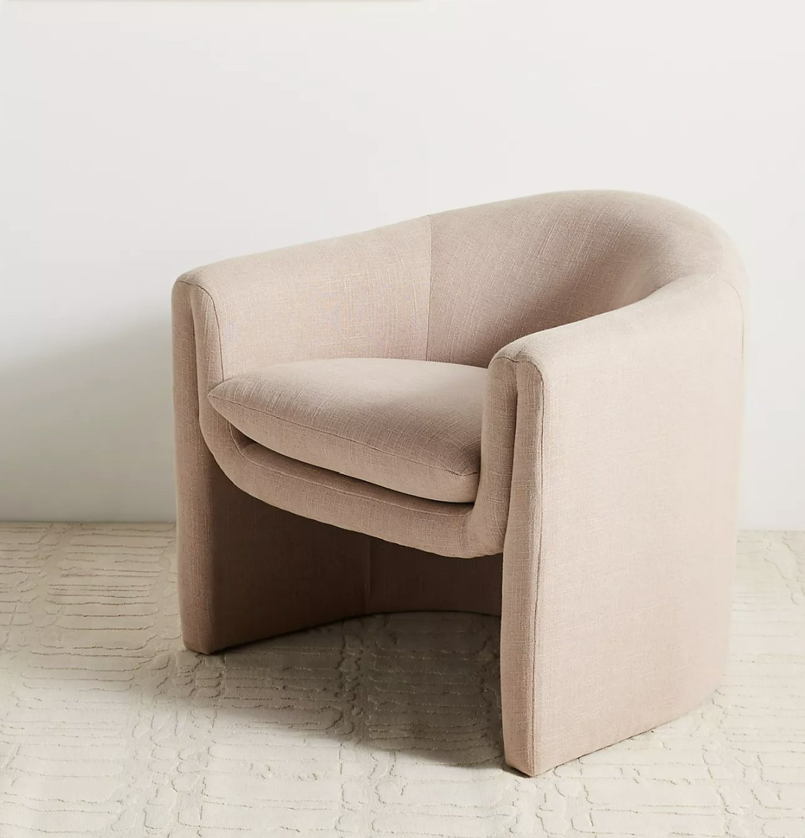 Linen Sculptural Chair - Image 0