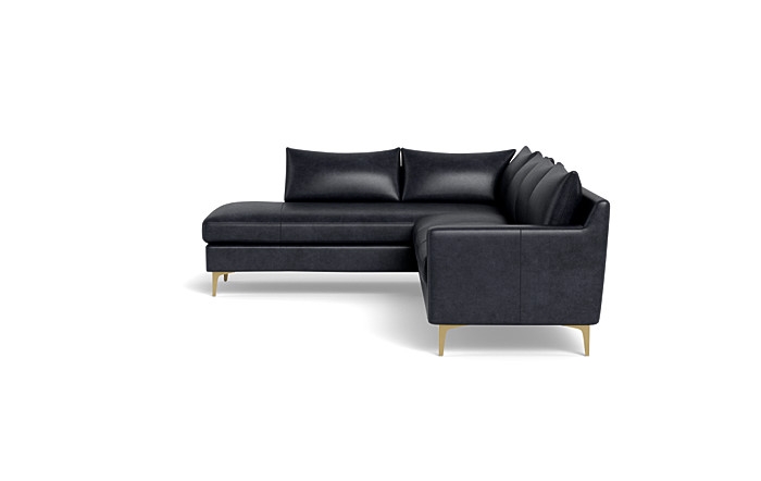 Sloan Leather 4-Seat  Bumper Sectional - Right Bumper - Image 4