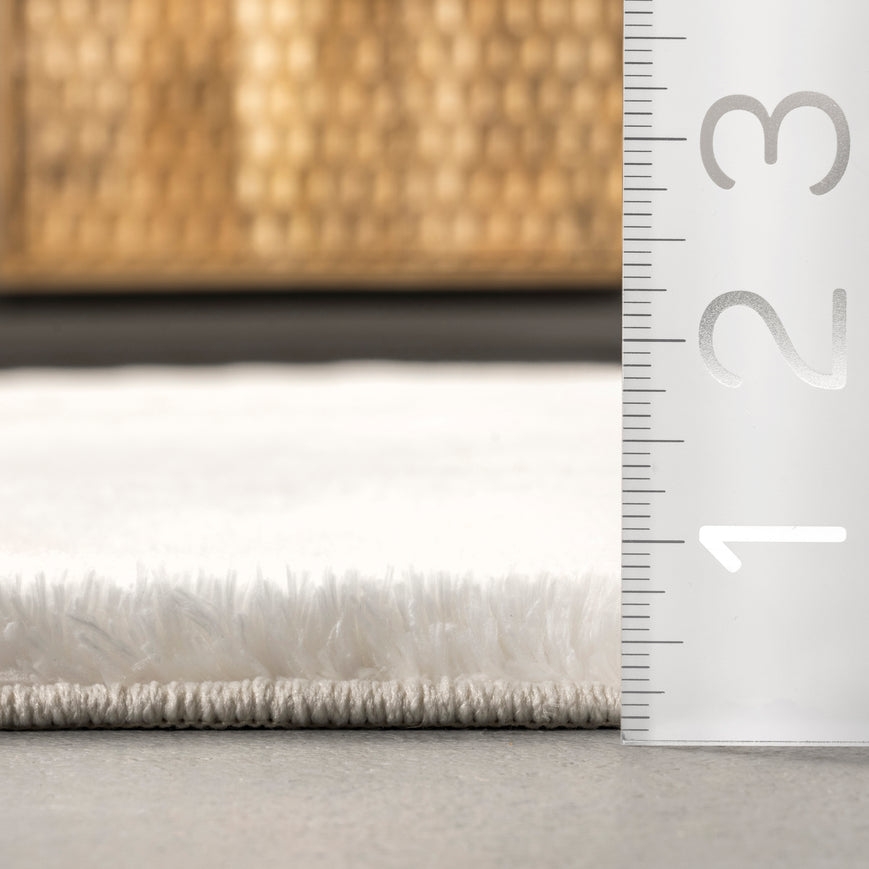 Loni Solid Machine Washable Shag Area Rug - Image 2