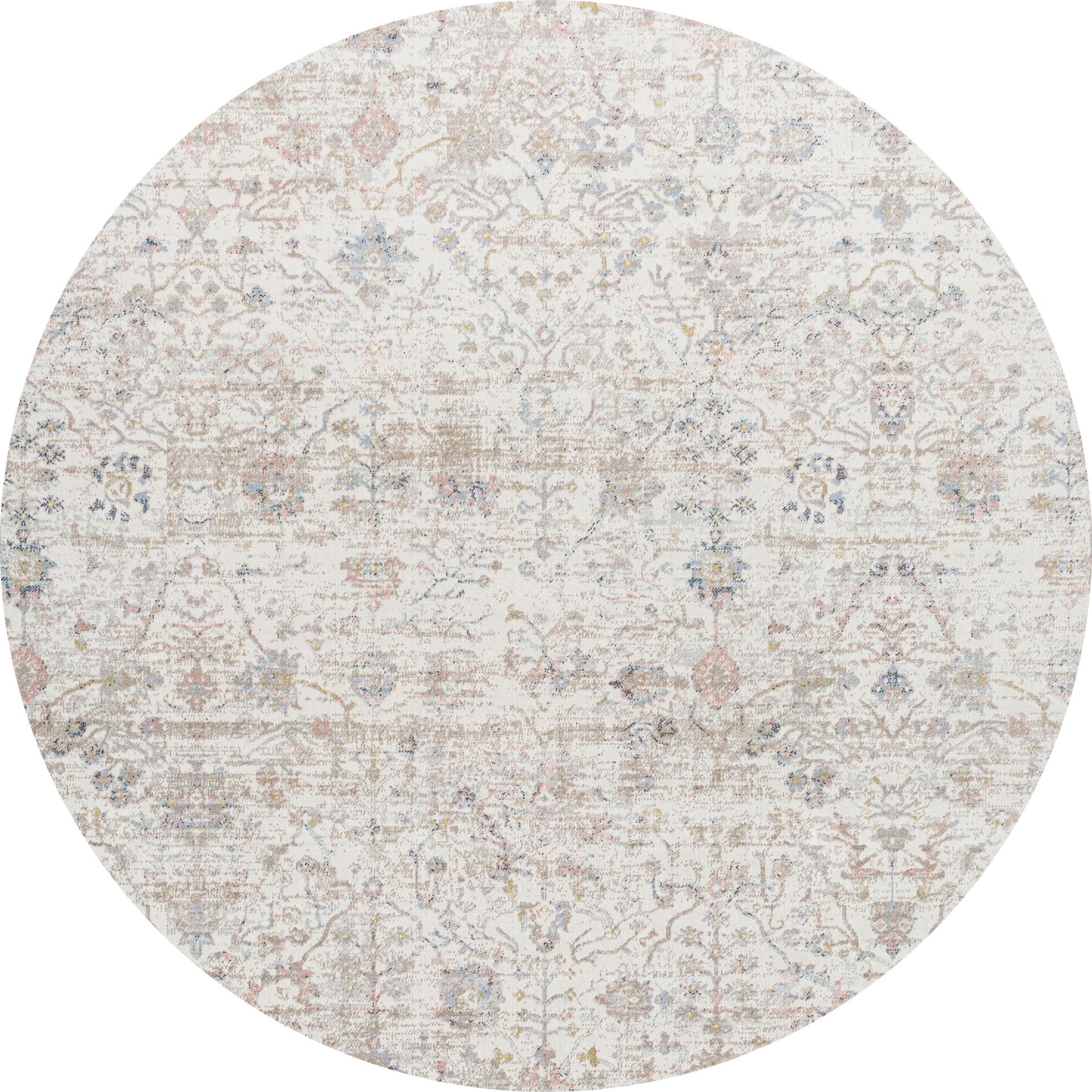 Lavadora Beige Indoor 6'7" x 6'7" Machine Woven Rug - Image 0