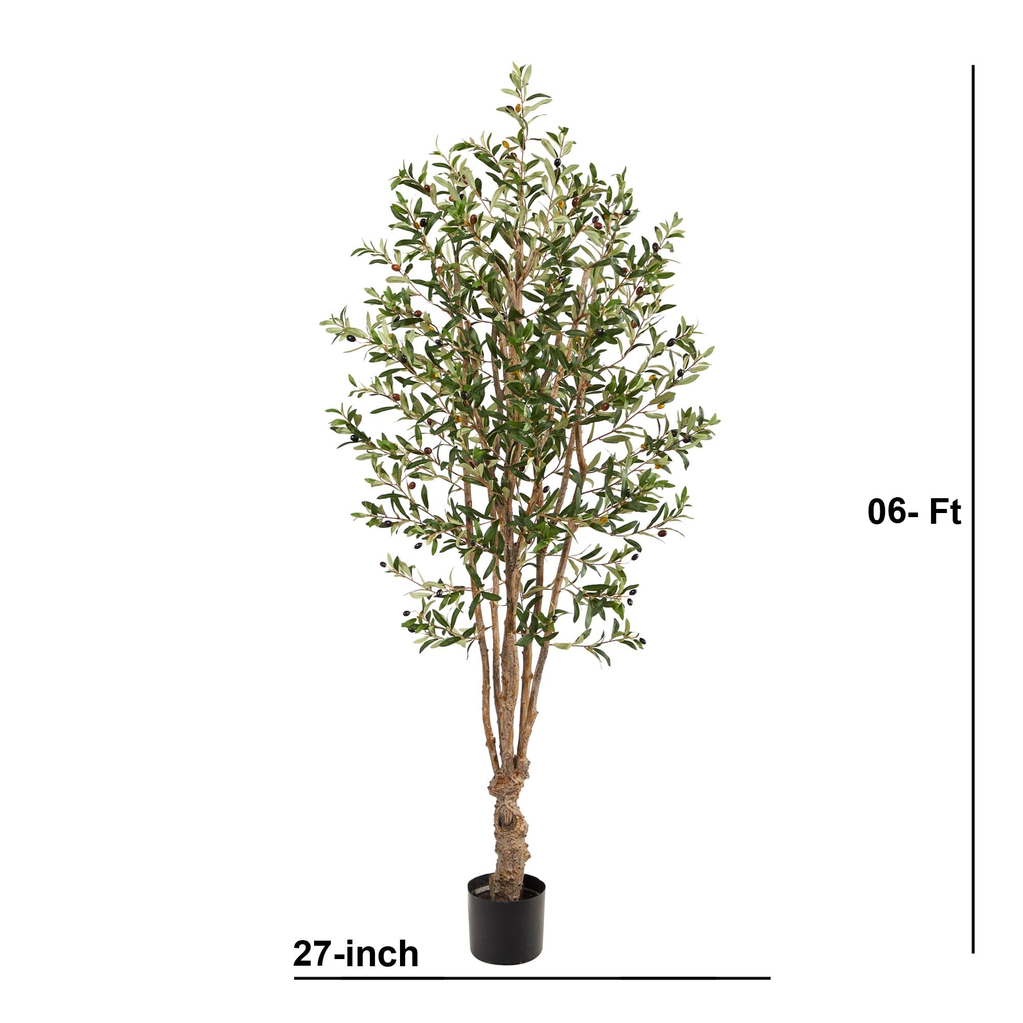 6’ Olive Artificial Tree with 1656 Leaves - Image 2
