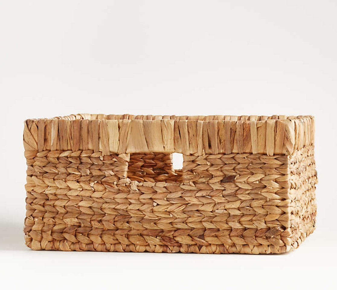 Large Natural Wicker Changing Table Basket with Handles - Image 0