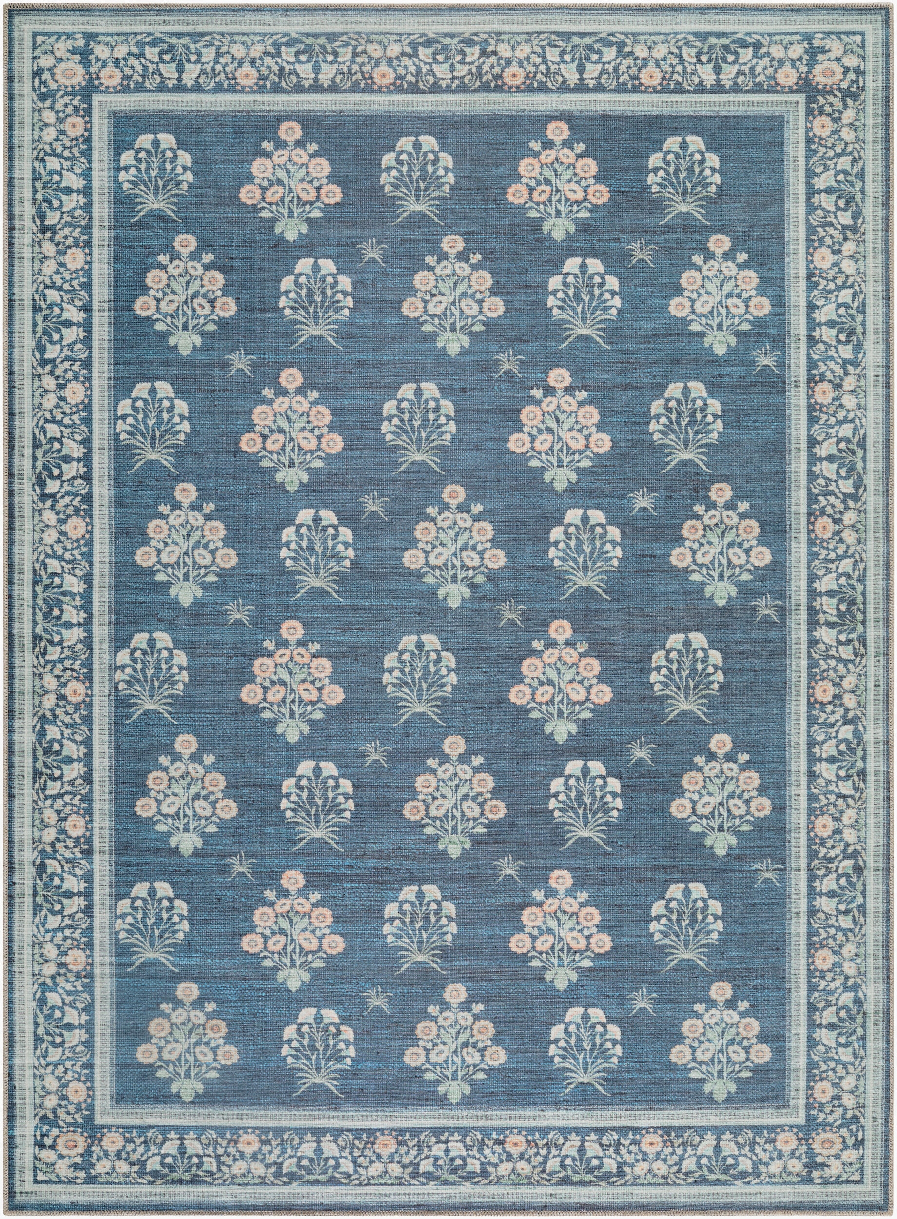 Thistle Blue Indoor 7'10" x 10'2" Machine Woven Rug - Image 0