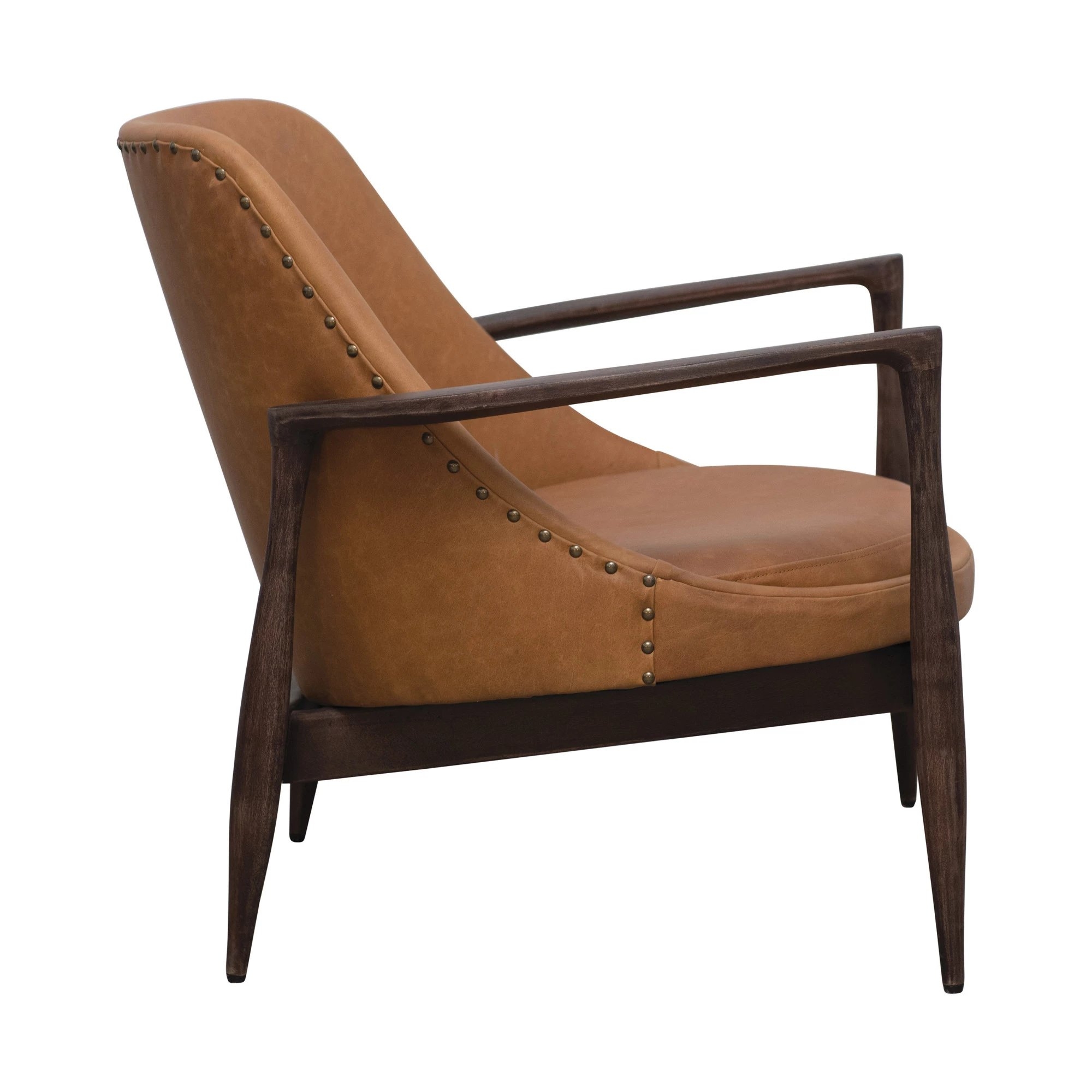 Leather Chair with Mango Wood Frame - Image 2