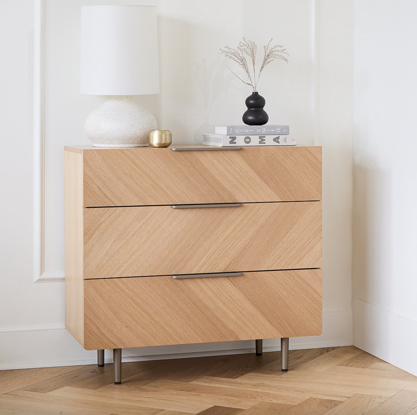 Nera 3-Drawer Chest - Oak - Image 0