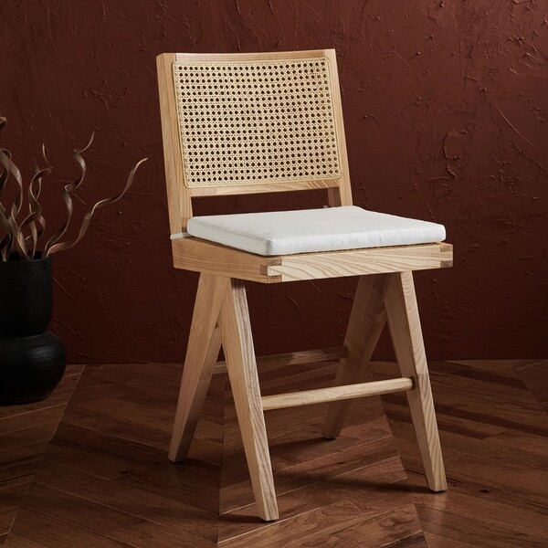 Colette Rattan Counter Stool - Natural - Image 1