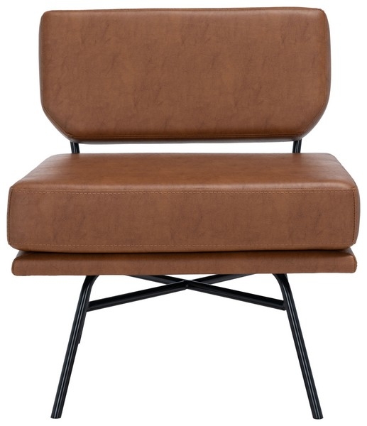 Kermit Accent Chair - Cognac / Black - Safavieh - Image 1