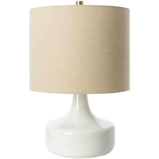 Livabliss Rita White Glazed 19"H x 12"W x 12"D Accent Table Lamp - Image 0