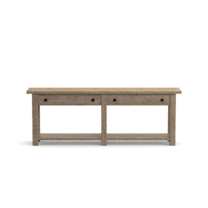 Benchwright 83" Wood Console Table with Drawers, Seadrift - Image 0