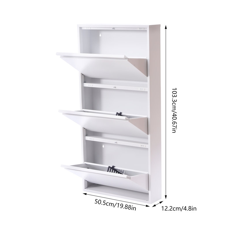 Gery 9 Pair Wall Mount Shoe Storage Cabinet - Image 2