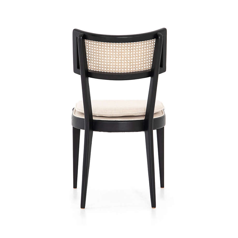 Libby Black Wood and Natural Cane Dining Chair - Image 1