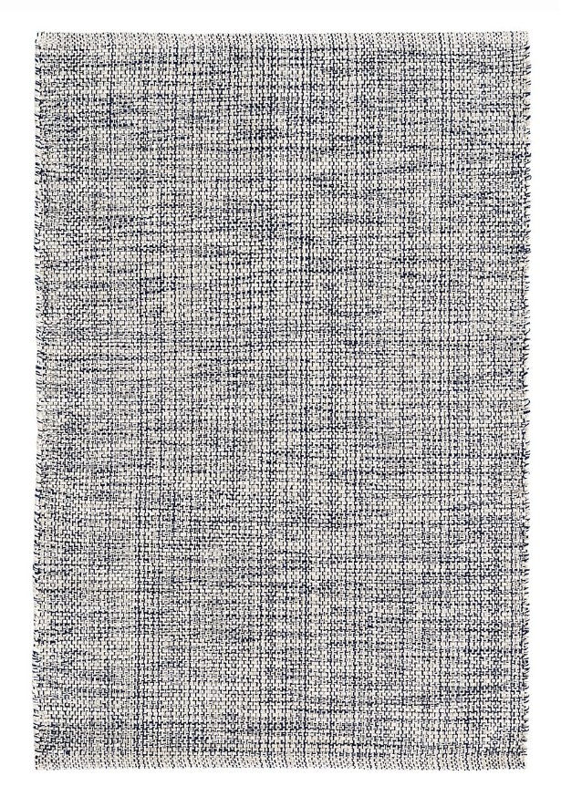 Marled Indigo Woven Cotton Rug, 8' x 10' - Image 0