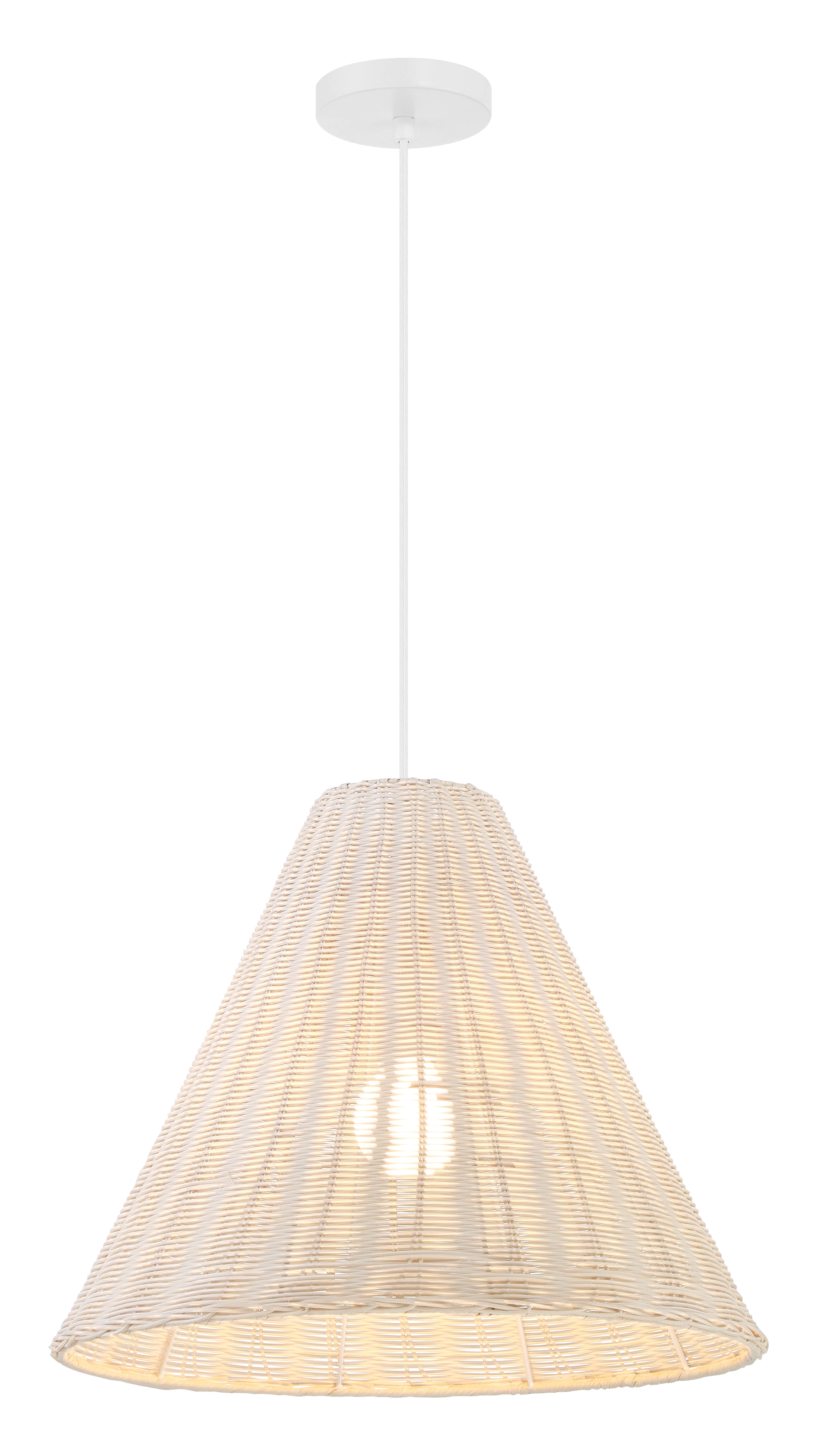 Sonoma Pendant | 17.75" | White Wicker - Image 4