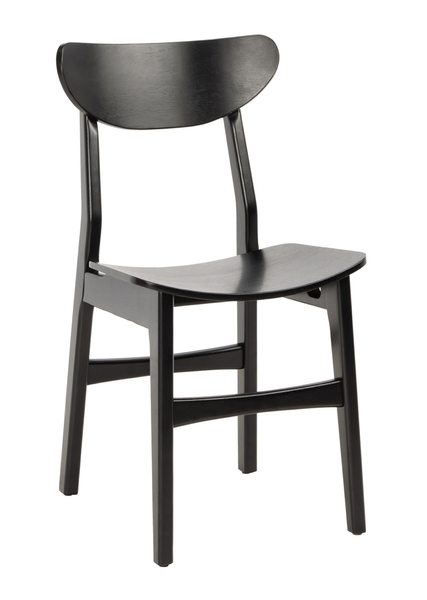 Lucca Retro Dining Chair - Black - Safavieh - Image 1