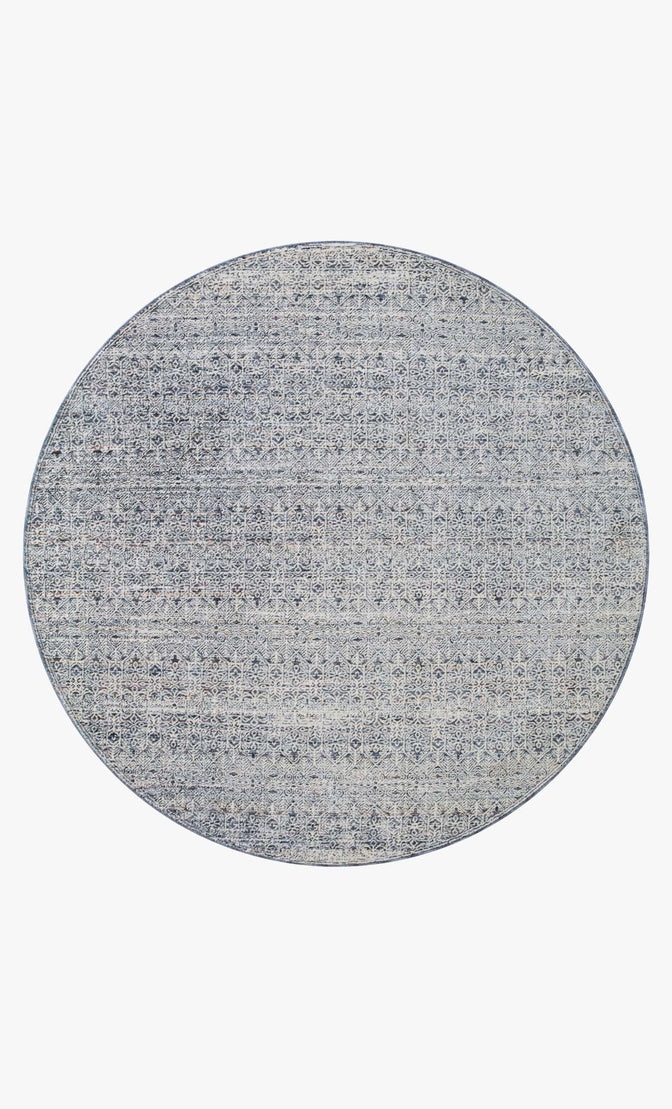 ZUMA ZUM-01 DENIM / IVORY 5'-3" x 5'-3" Round - Image 0