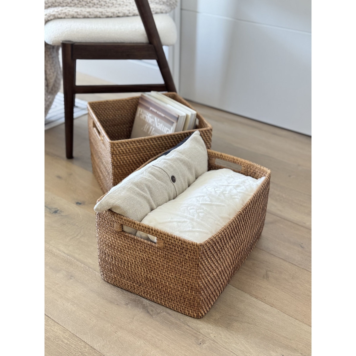 Rosecliff Heights Bavan Rattan Decorative Basket - Image 2