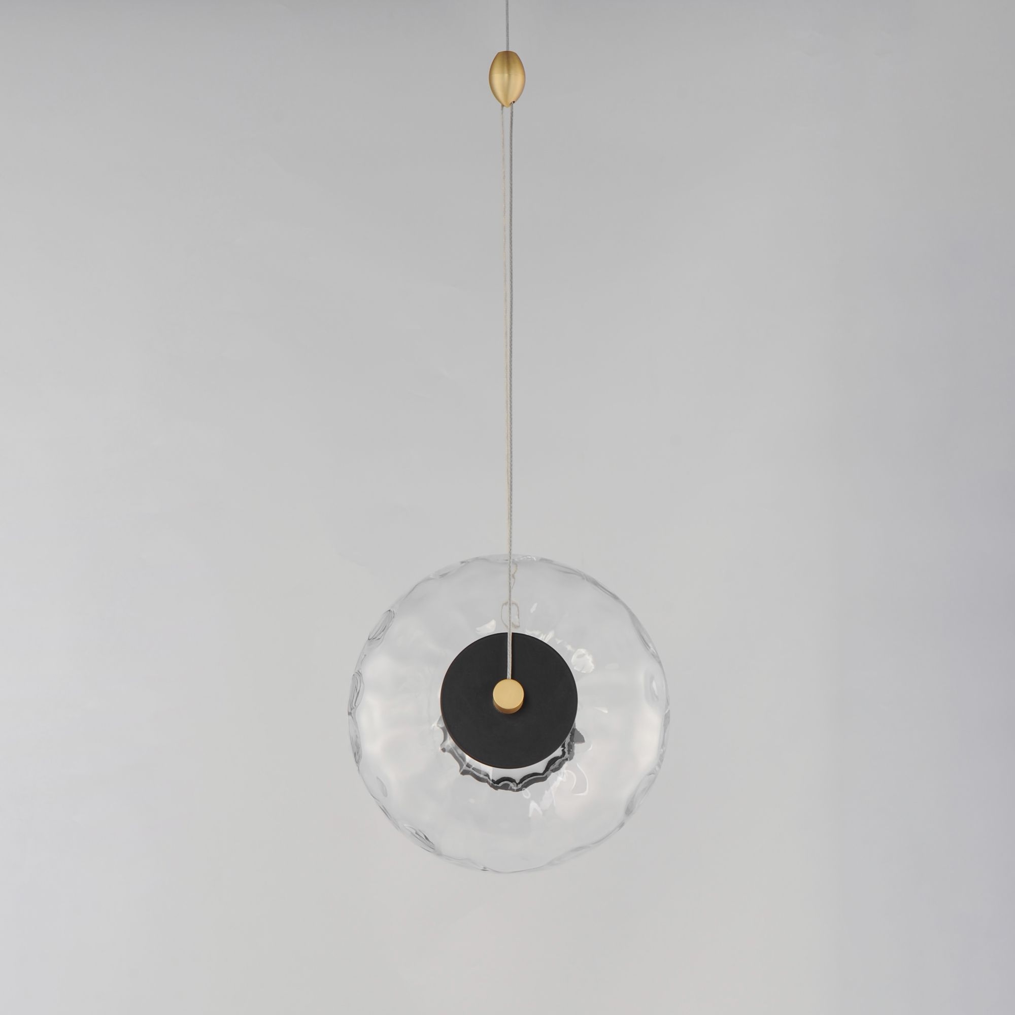 ET2 Amulet 8 1/2"W Black and Brass 3-Light LED Mini Pendant - Image 1