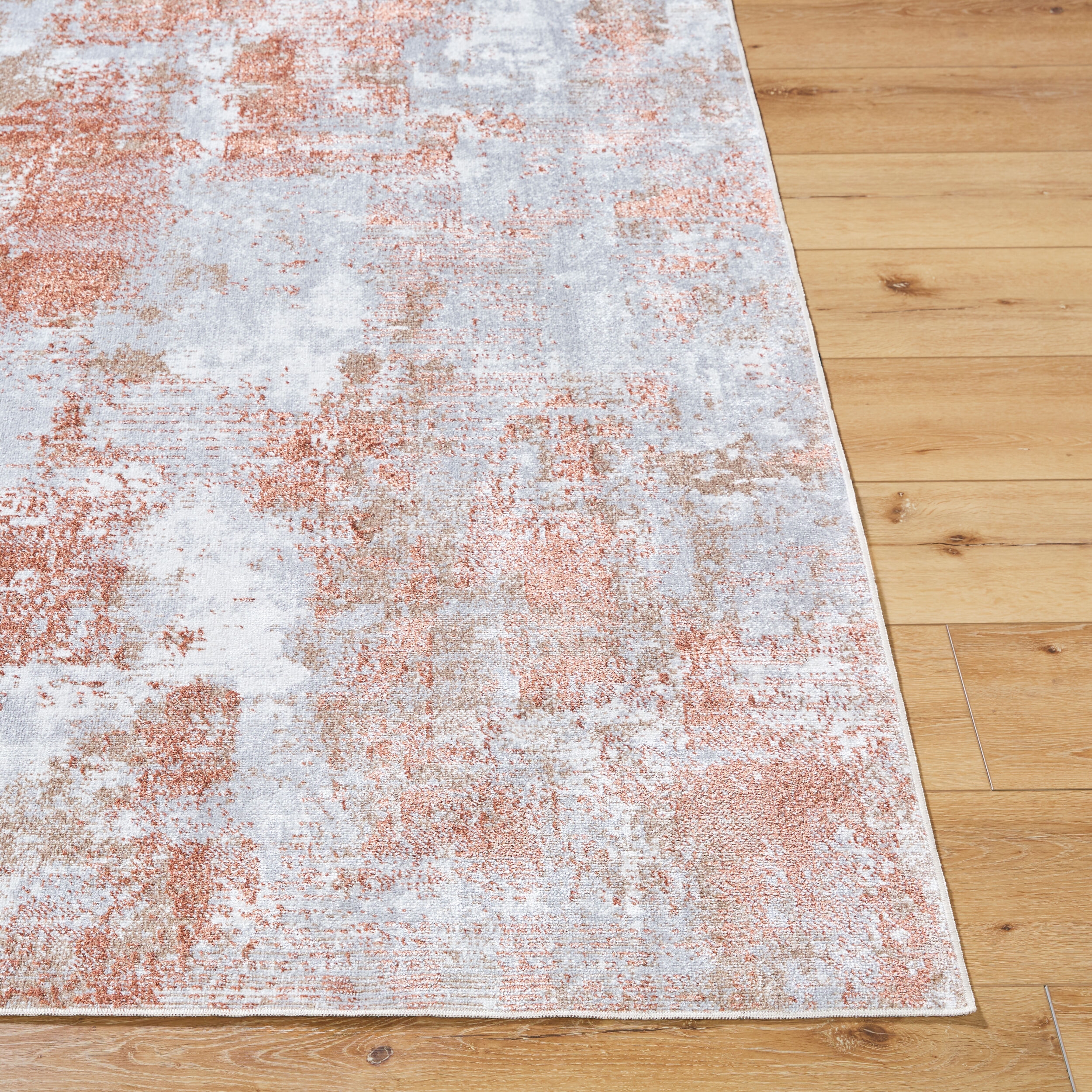 Lillian Gray Indoor 6'7" x 6'7" Machine Woven Rug - Image 1