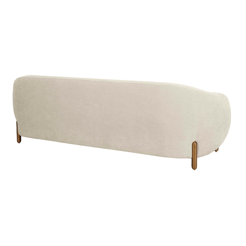 Lina Cream Textured Linen Sofa - Image 4